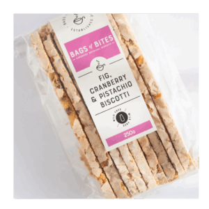 Fig, Cranberry & Pistachio Biscotti